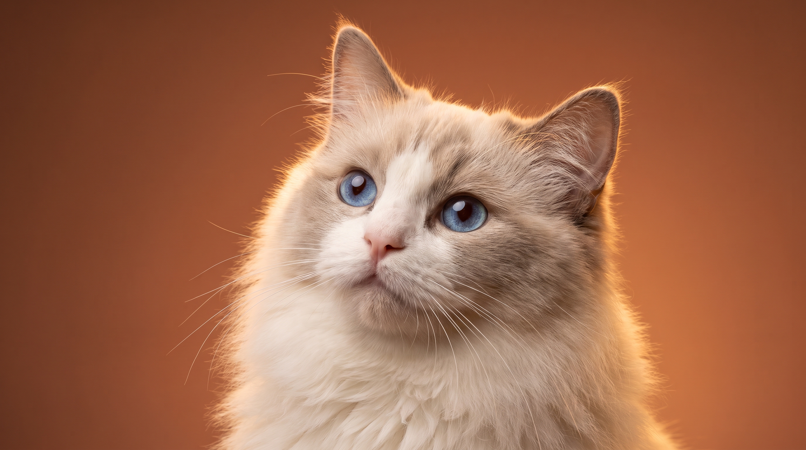 Calm cat resting safely without scratching luxury furniture