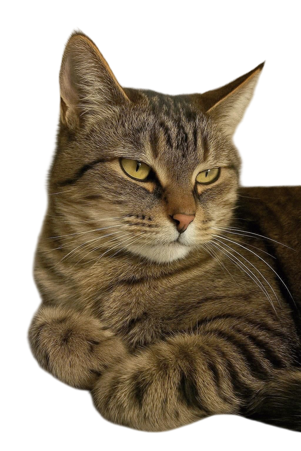 Cat discouraged from scratching furniture